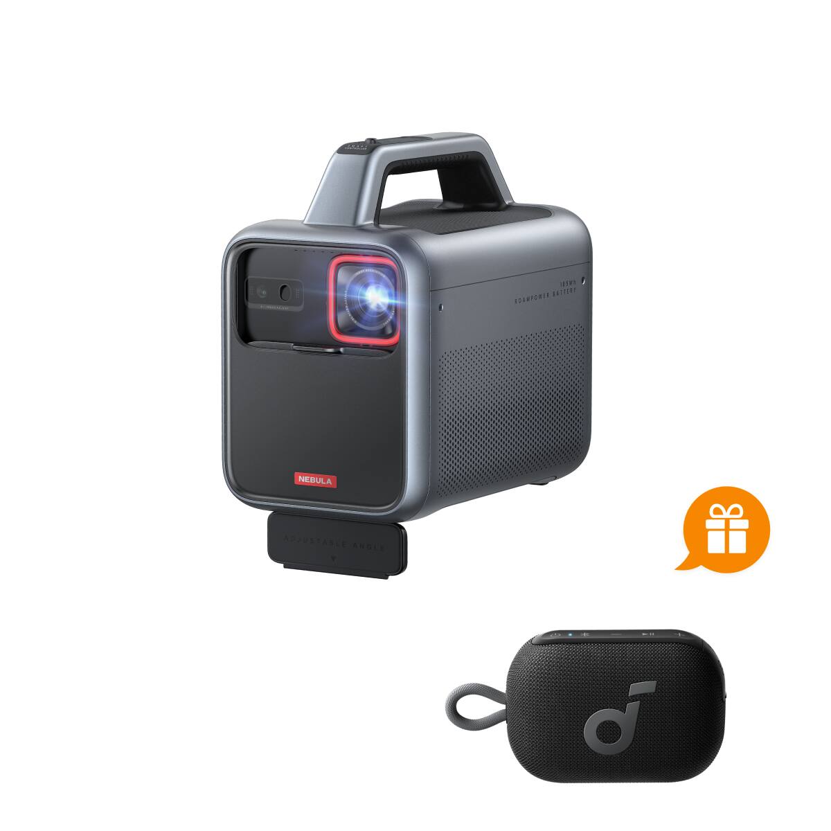 Nebula - Mars 3 Outdoor Portable Projector with Select 4 Go Bluetooth Speaker - Black