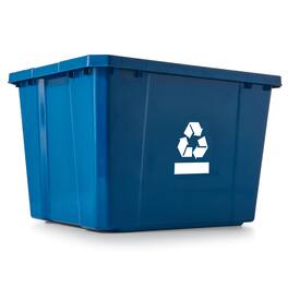 Gracious Living - Medium Curbside Blue Box 17 Gallon Home Recycling Bin (12 Pack)