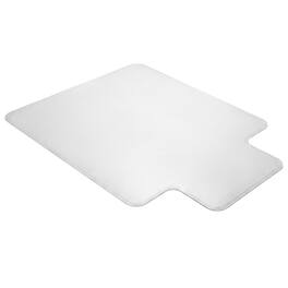 Floortex - Vinyl Lipped Chair Mat for Carpets up to 3/8" - 45" x 53" - Clear