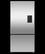 Front. Fisher & Paykel - 32 in. Wide 18.2 Cu. Ft. Bottom Mount Freezer Freestanding Refrigerator with Ice & Water - Stainless Steel.