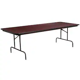 Flash Furniture - Floyd 8-Foot High Pressure Mahogany Laminate Folding Banquet Table - Brown