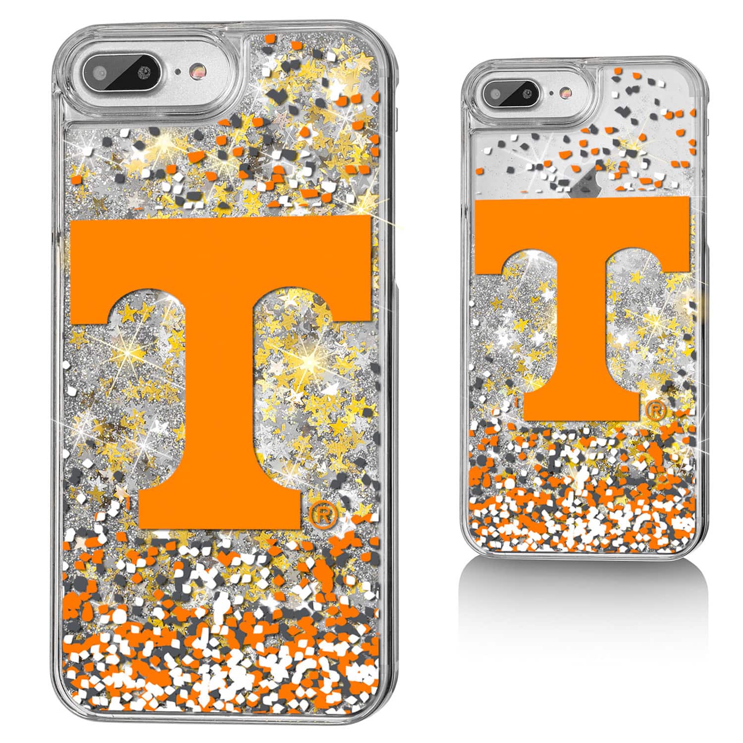 Keyscaper - NCAA - Tennessee Volunteers iPhone Glitter Confetti Design Case - 15 - Multicolor