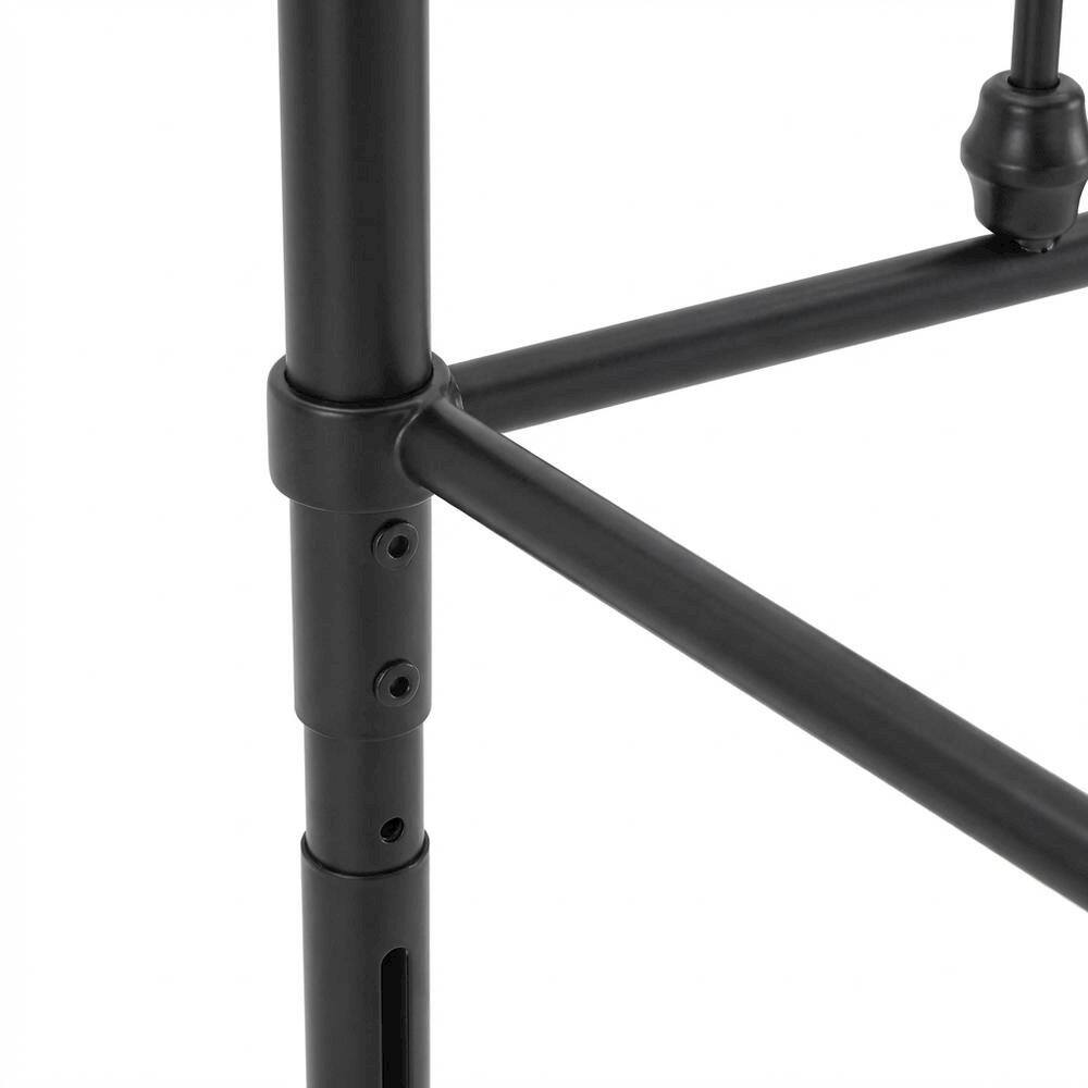 Alt View 1. FurniFact - Metal Queen Headboard inwith Sturdy Frame and Elegant Design - Black.
