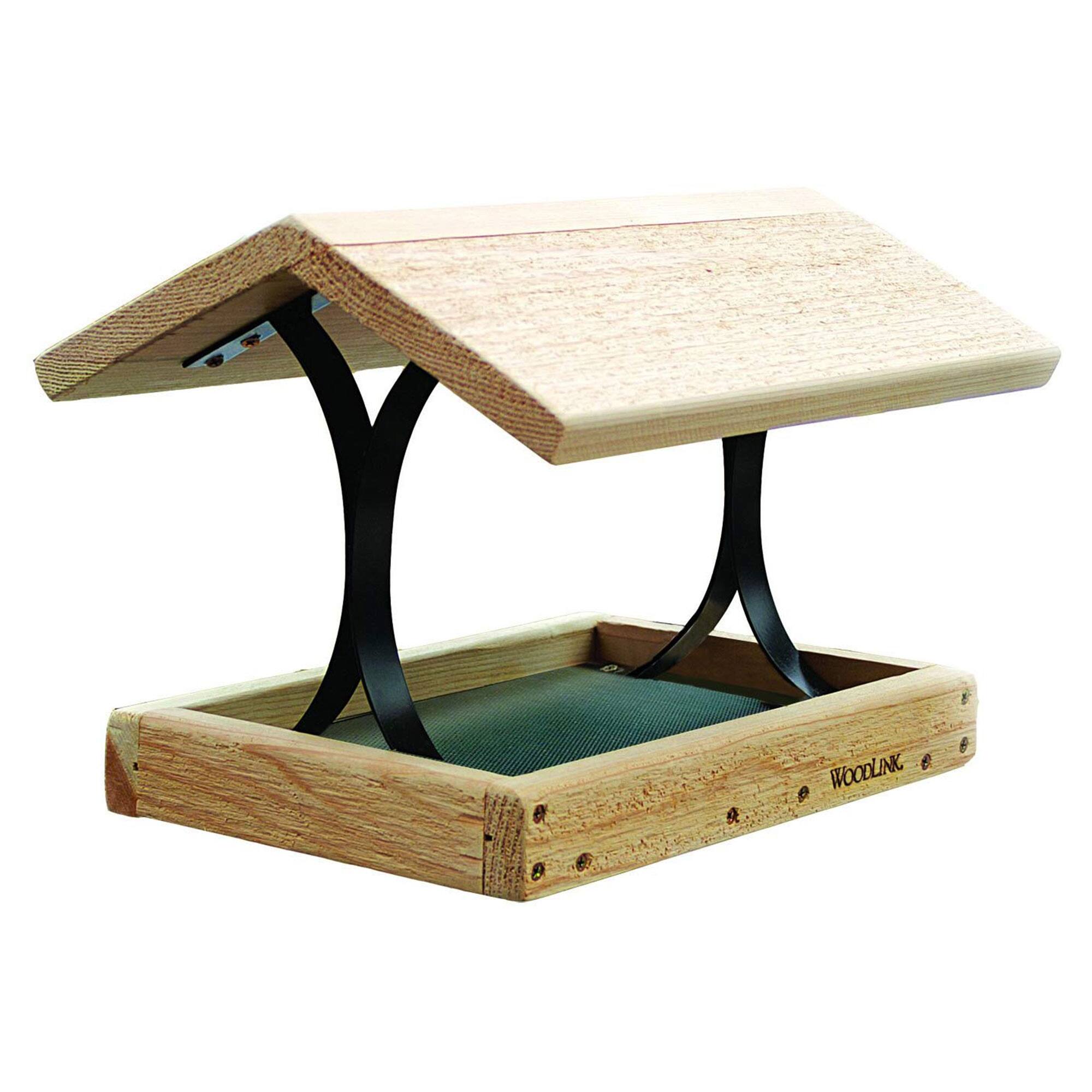 Front. Woodlink - Woodlink 24373 Durable Natural Inland Cedar Fly Thru Bird Mixed Seed Feeder - Brown.