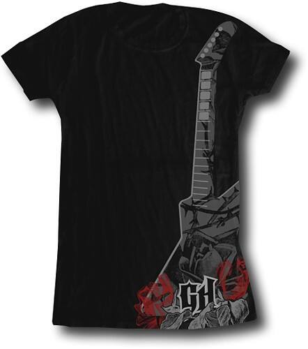 Front Standard. Headline Entertainment - Guitar Hero Rose Rocker Junior T-Shirt (Small).