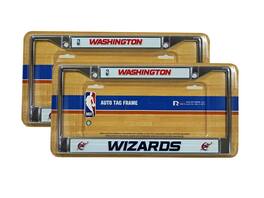 Rico Industries - Washington Wizards Chrome Metal (Set of 2) License Plate Frame Set - Multi