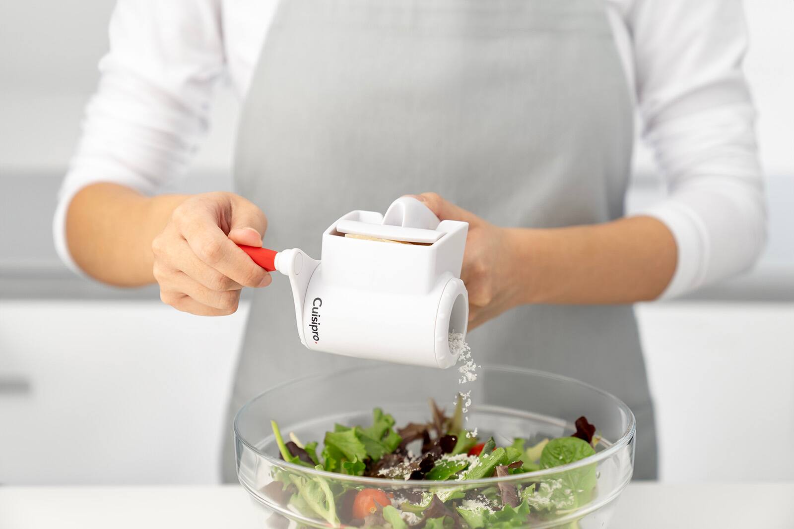 Alt View 3. Cuisipro - Surface Glide Technology Rotary Dual Grater White - White.
