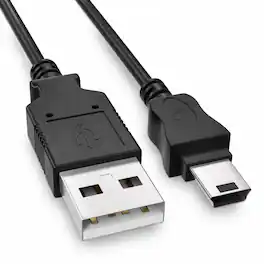 Sanoxy - 6ft USB2.0 A Male to Mini-B 5-pin Male Cable - Black