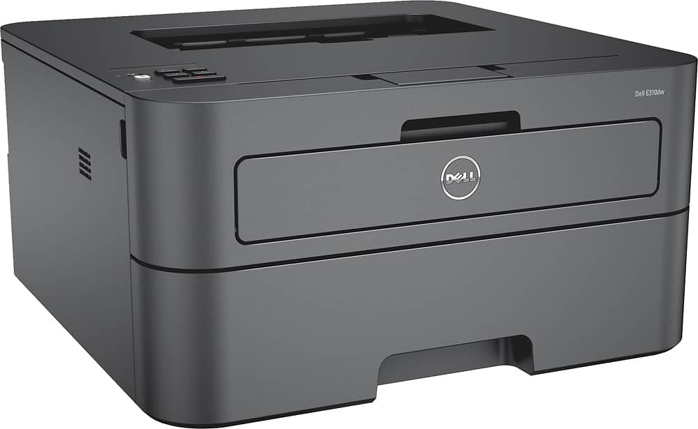 Angle. Dell - E310dw Wireless Black-and-White Laser Printer - Black.