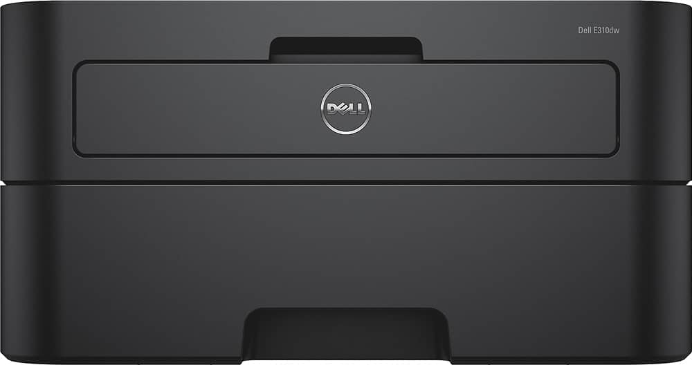 Front. Dell - E310dw Wireless Black-and-White Laser Printer - Black.