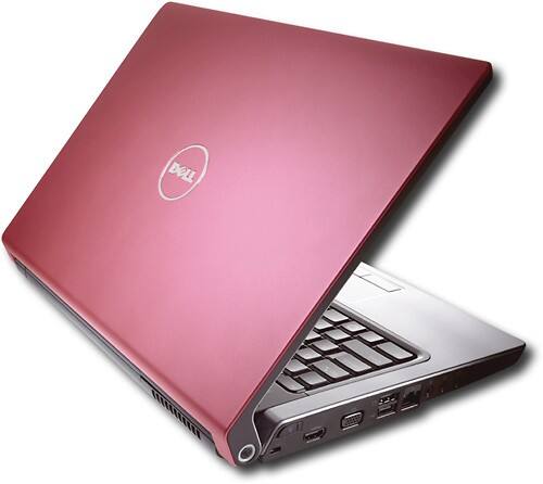 Angle Standard. Dell - Studio Laptop with Intel® Core™2 Duo Processor T8100 - Flamingo Pink.