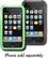 Front Standard. Griffin Technology - Wave Case for Apple® iPhone 3G/3G S (2-Pack) - Green/Black.