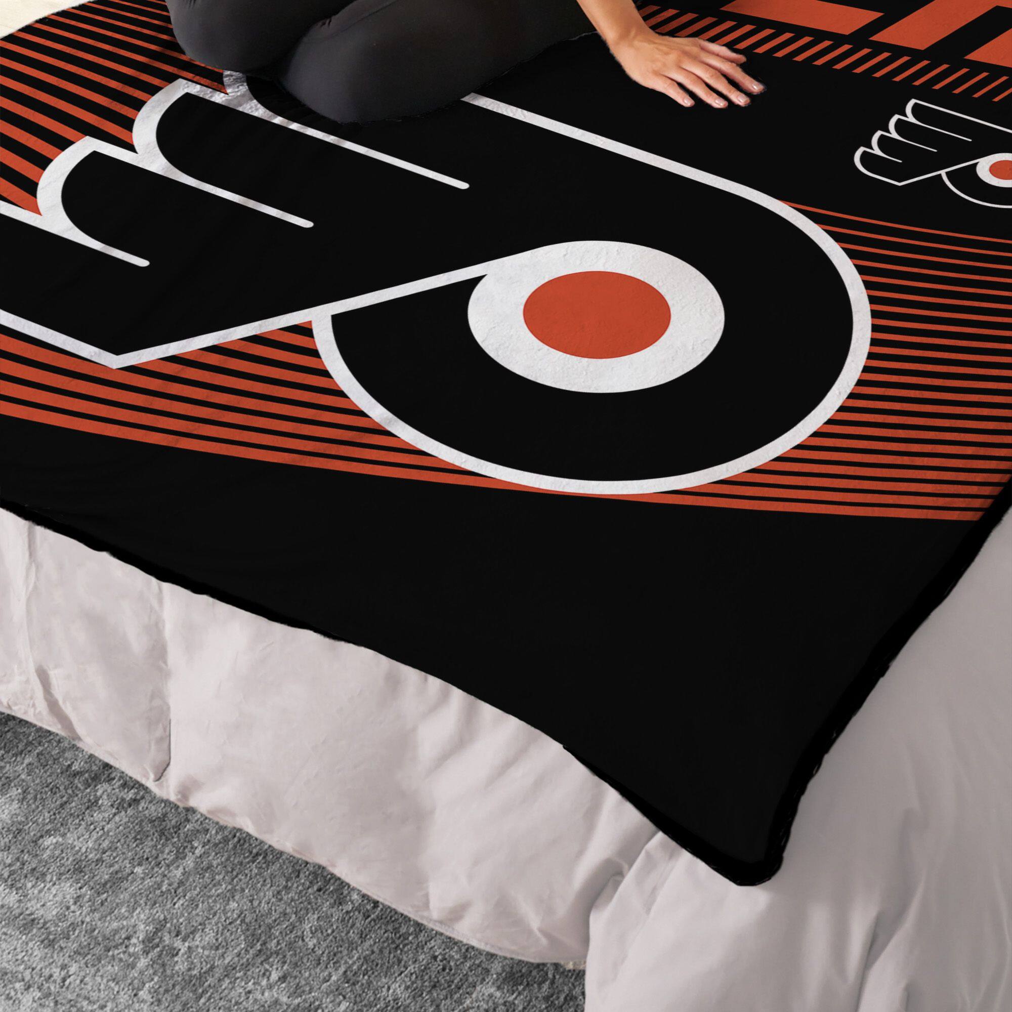 Alt View 1. Sweet Home Collection - NHL Philadelphia Flyers 60" x 80" Raschel Throw Blanket - Black.