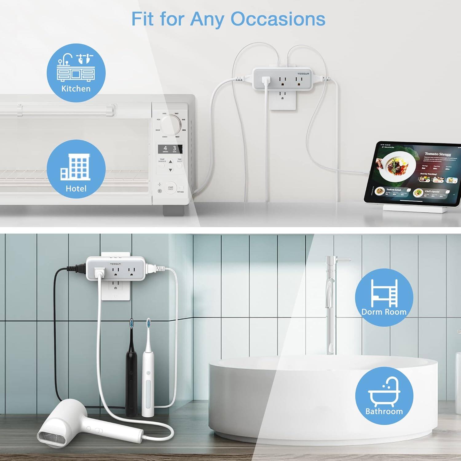 Fit for Any Occasions

- Kitchen
- Hotel
- Dorm Room
- Bathroom