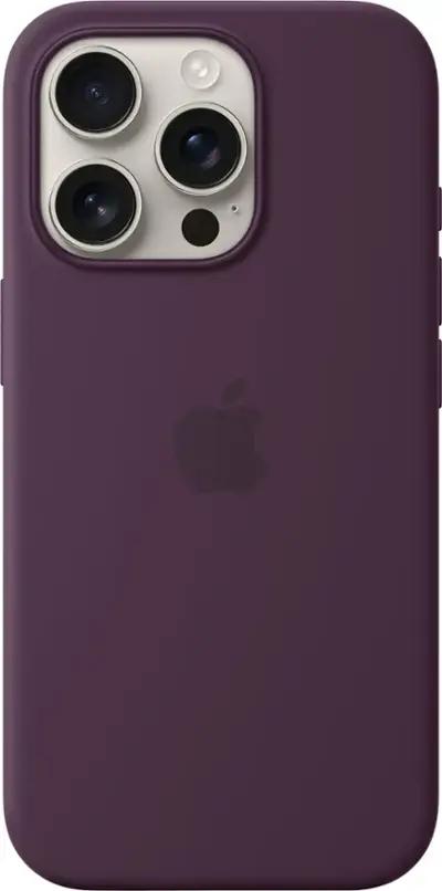 Apple iPhone 16 Pro シリコンケース プラム (パープル) Apple iPhone 16 Pro Silicone Case with MagSafe Plum MYYM3ZM