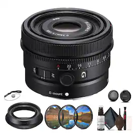 Bundle - Sony - FE 50mm f/2.5 G Lens + Filter Kit + Cap Keeper + Cleaning Kit - Black