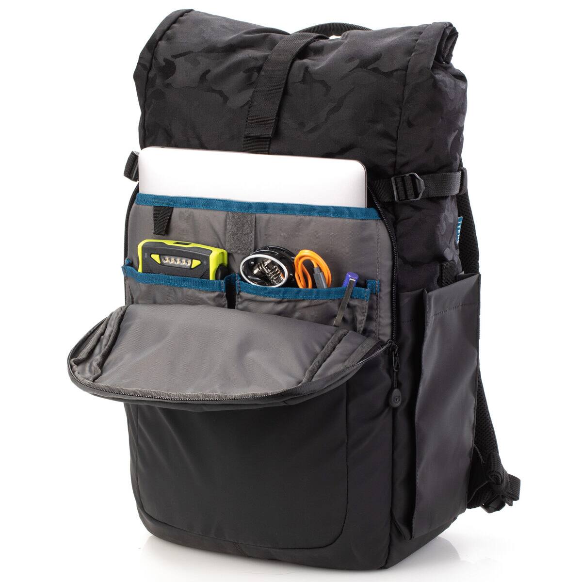 Alt View 3. Tenba - Tenba Fulton V2 14L Backpack for Mirrorless or DSLR Camera with 3-4 Lenses and 13" Laptop, Black/Black Camo.