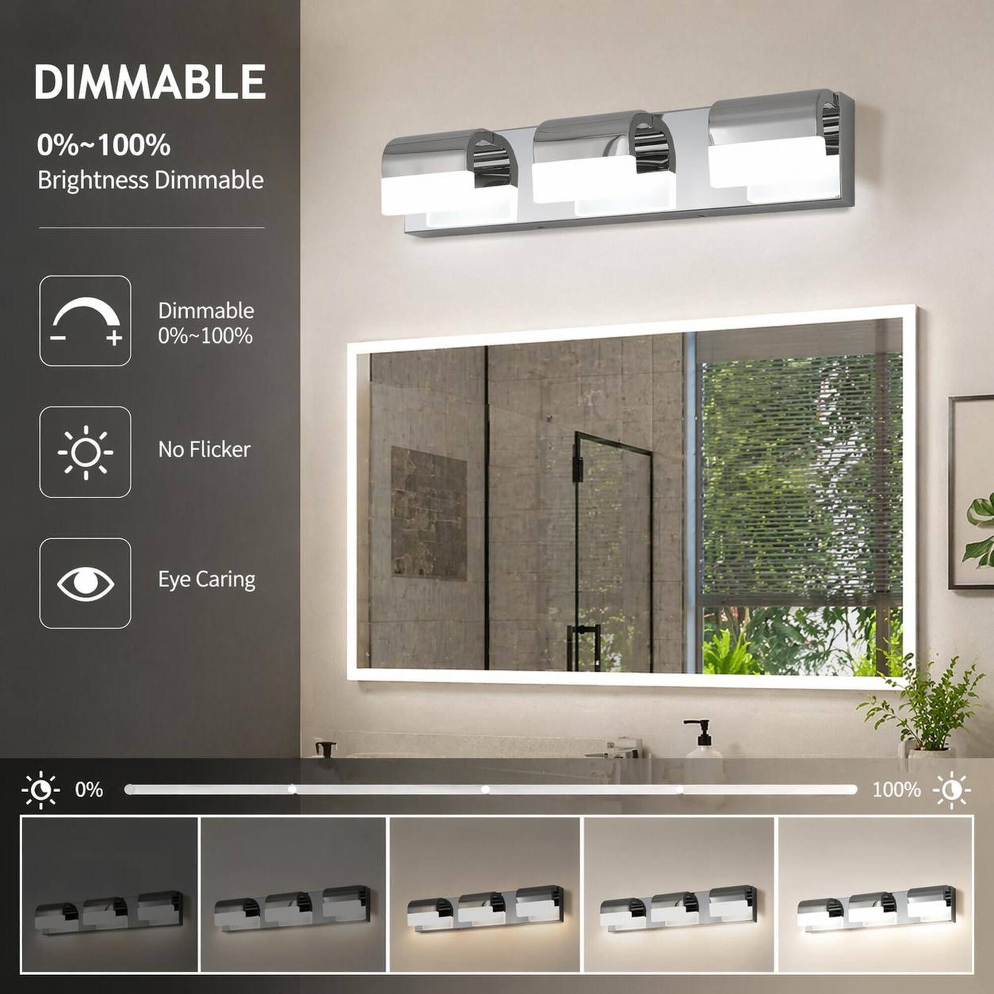 DIMMABLE  
0%~100% Brightness Dimmable  
Dimmable 0%~100%  
No Flicker  
Eye Caring  
0%  
100%