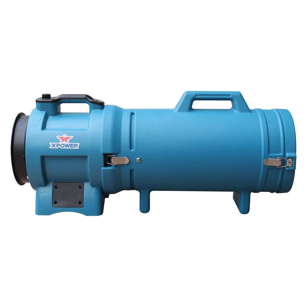 Alt View 1. XPOWER - Extra Flexible 8" Diameter 25 Ft Ventilation PVC Duct Hose with Carrier - Blue.