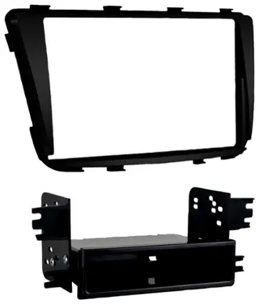 Front. Metra - Dash Kit for Select 2012-2017 Hyundai Accent DIN DDIN - Black.