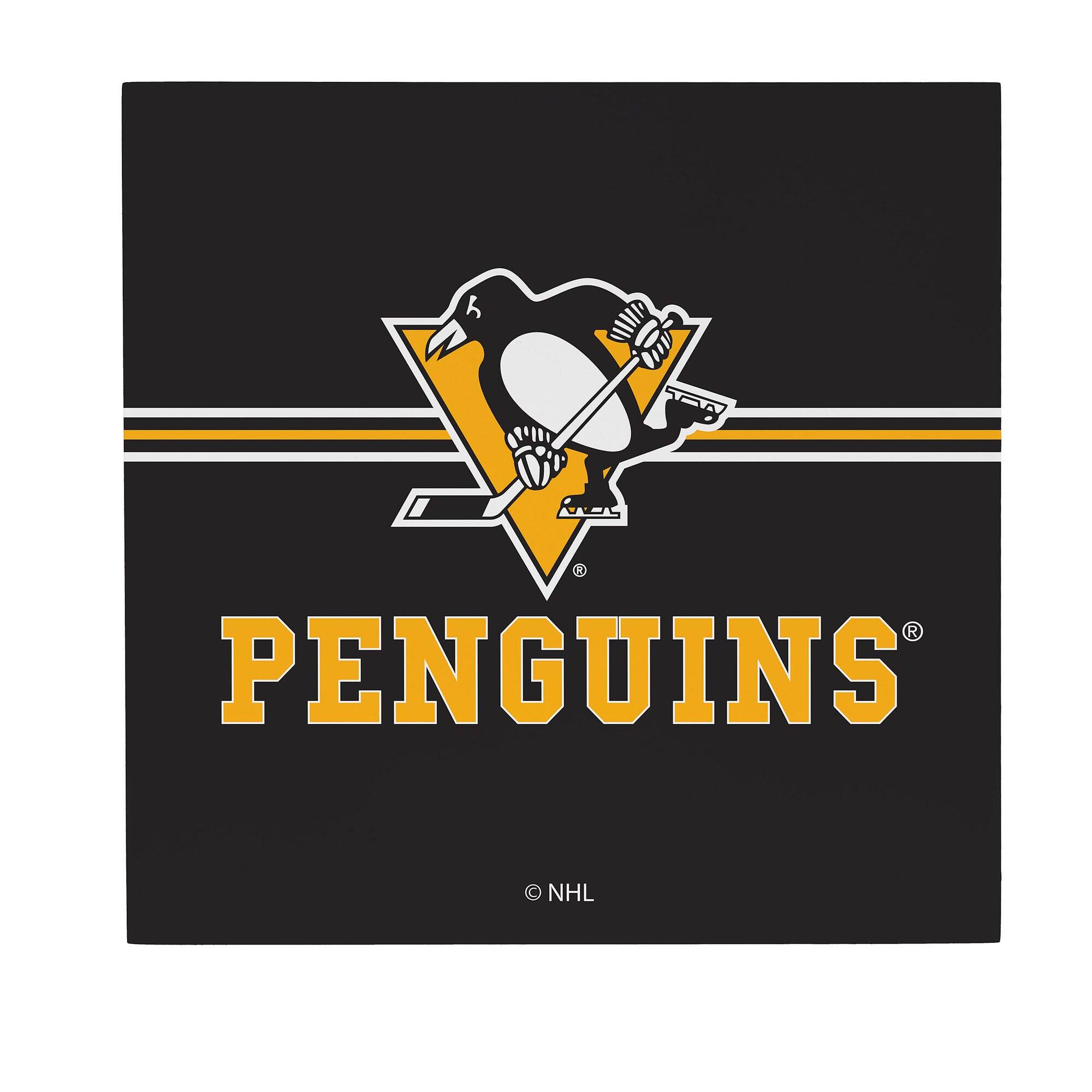 Pittsburgh Penguins 12" x 12" Wood Wall Sign