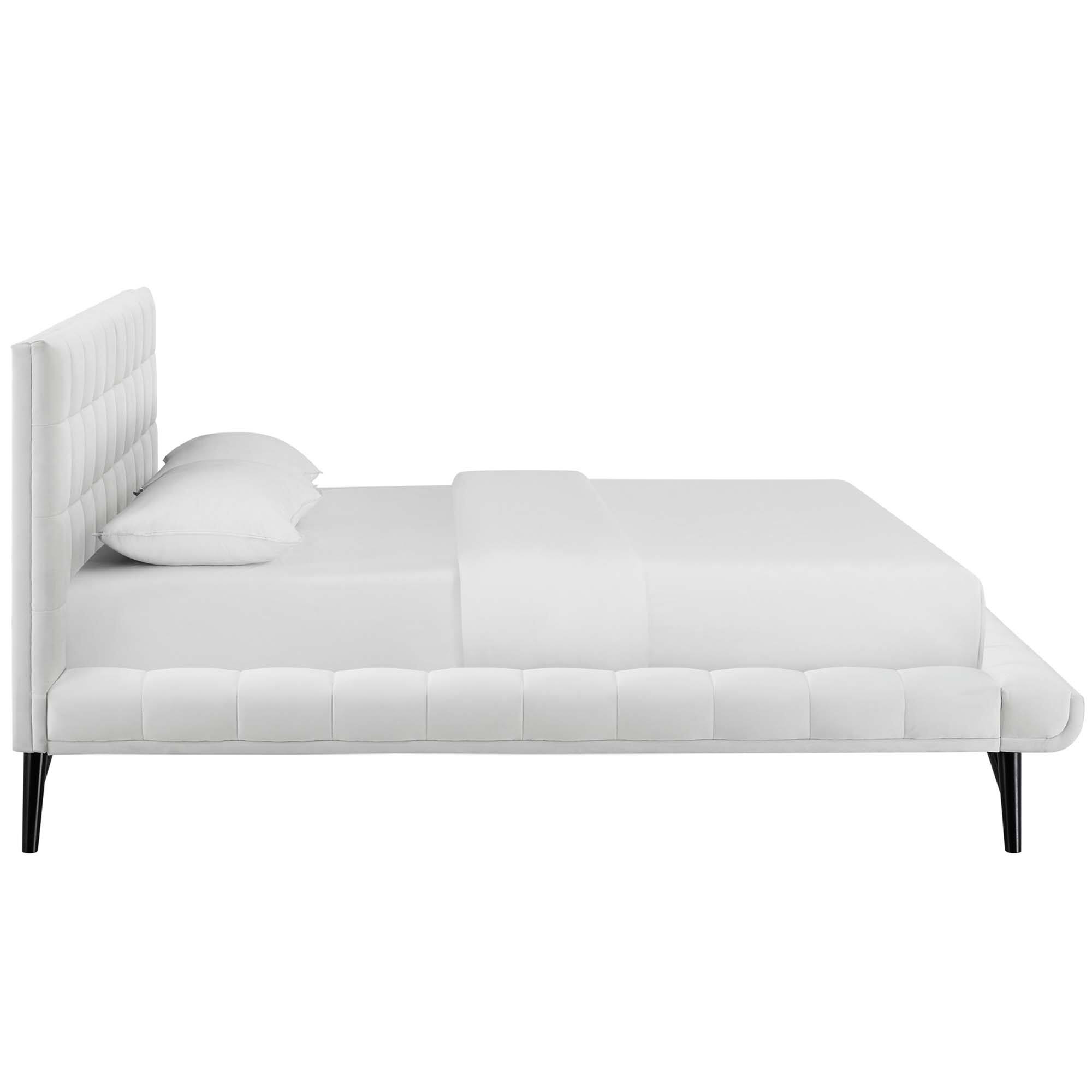 Back. Modway - Sutton Performance Velvet Queen Bed Frame - Red.