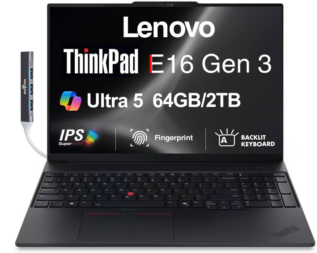 Lenovo ThinkPad E16 Gen 3 Ultra 5 64GB/2TB IPS SuperCLEAR Fingerprint BACKLIT KEYBOARD