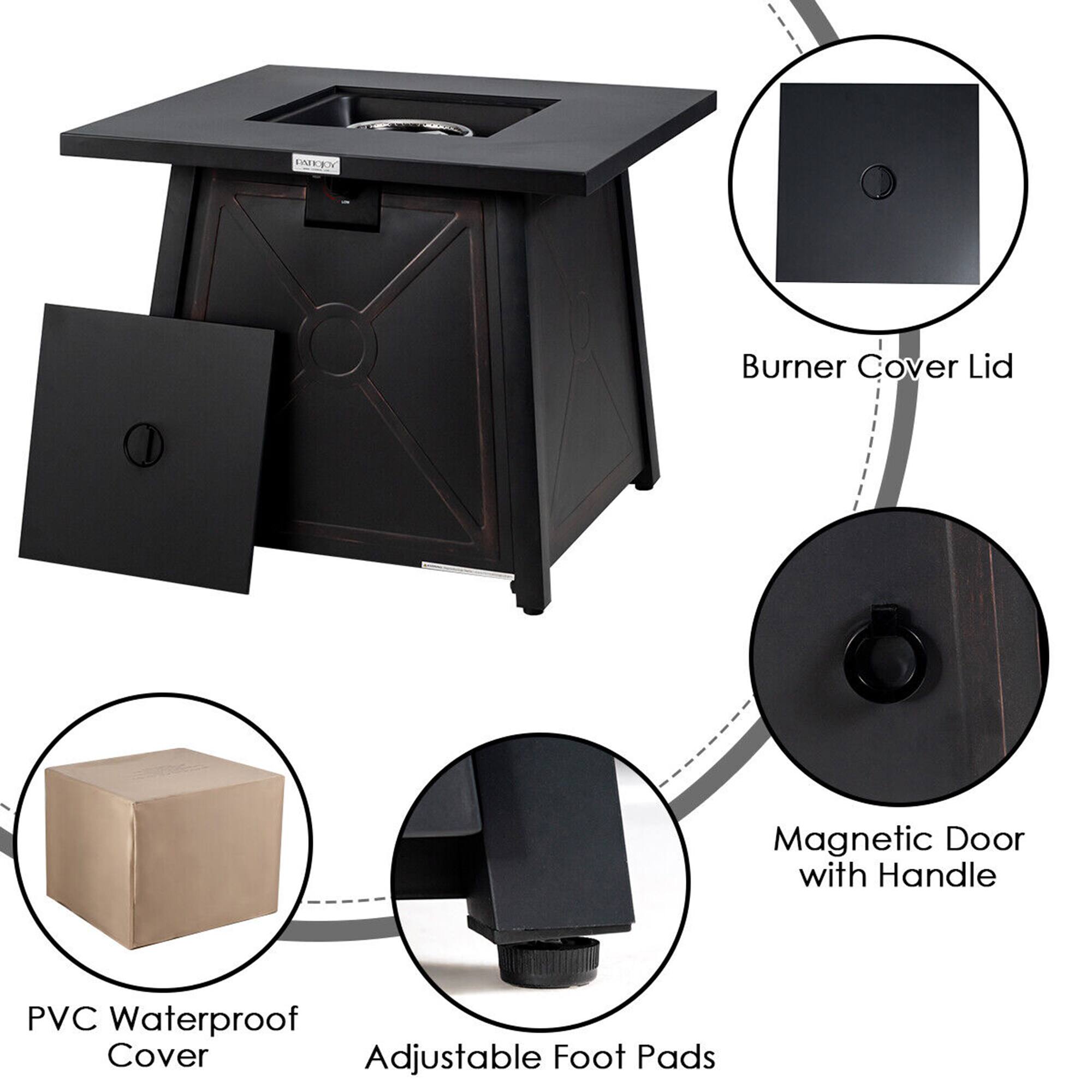 IEEY Burner Cover Lid Magnetic Door with Handle PVC Waterproof Cover Adjustable Foot Pads