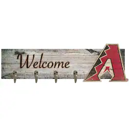 Fan Creations - Arizona Diamondbacks 24" x 6" Mounted Coat Hanger - Multicolor