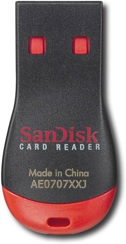 Front Standard. SanDisk - MobileMate Micro Media Card Reader.