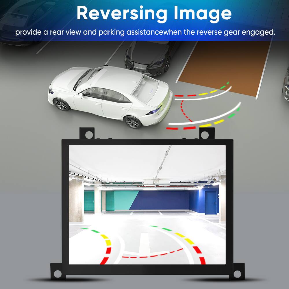 Reversing Image  
provide a rear view and parking assistance when the reverse gear is engaged.