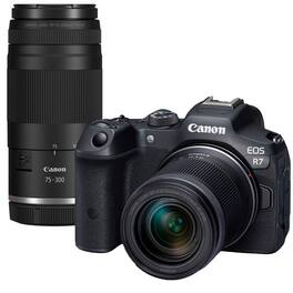 Canon - EOS R7 Mirrorless Camera with 18-150mm + RF 75-300mm f/4-5.6 Lens