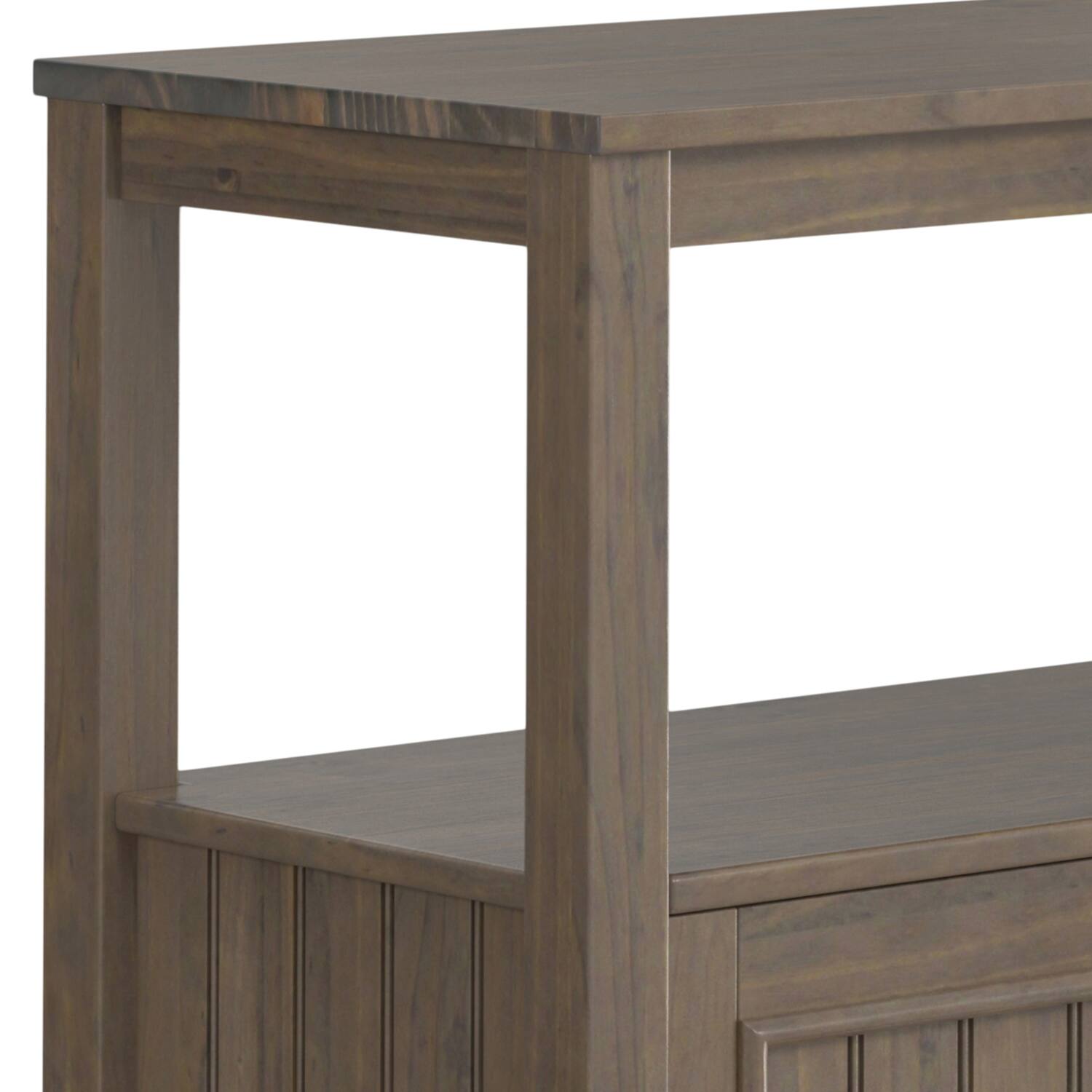 Alt View 4. Simpli Home - Lev SOLID WOOD 48 inch Wide Contemporary Console Table in Smoky Brown - Smoky Brown.