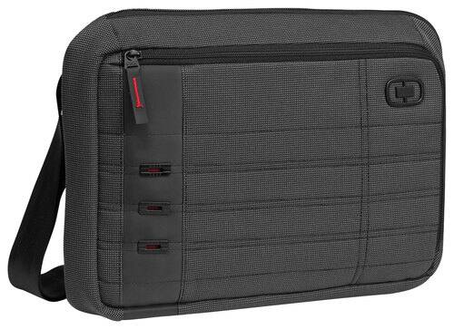 Front Standard. OGIO - Consul Laptop Case - Black Pindot.