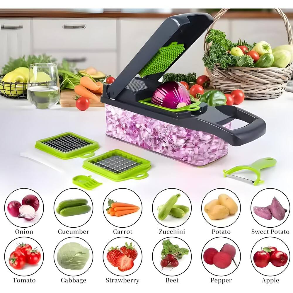 Onion  
Cucumber  
Carrot  
Zucchini  
Potato  
Sweet Potato  
Tomato  
Cabbage  
Strawberry  
Beet  
Pepper  
Apple