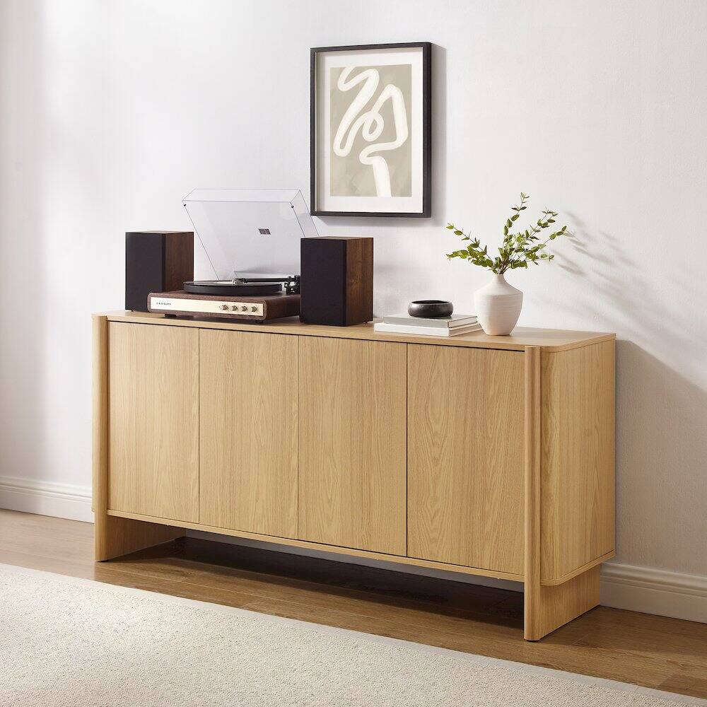 Alt View 10. Crosley Furniture - Wesley Sideboard - White Oak.
