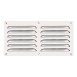 Unique Bargains - 6"x12" Stainless Steel Vent Cover, Screen Air Grille Ventilation Cover HVAC Louvered Grill Built-in Mesh for Home - Silver