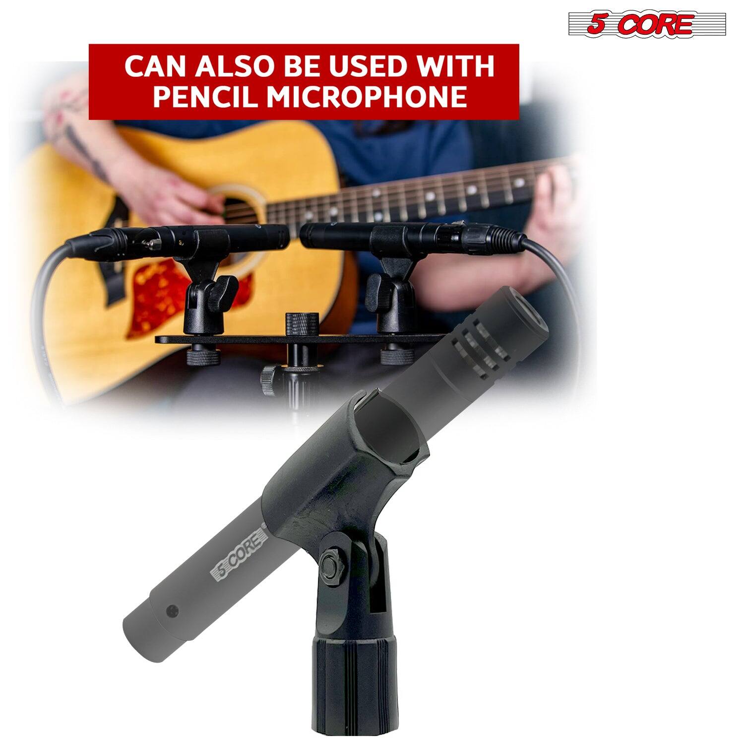 The corrected text is: "CAN ALSO BE USED WITH PENCIL MICROPHONE 5 CORE."