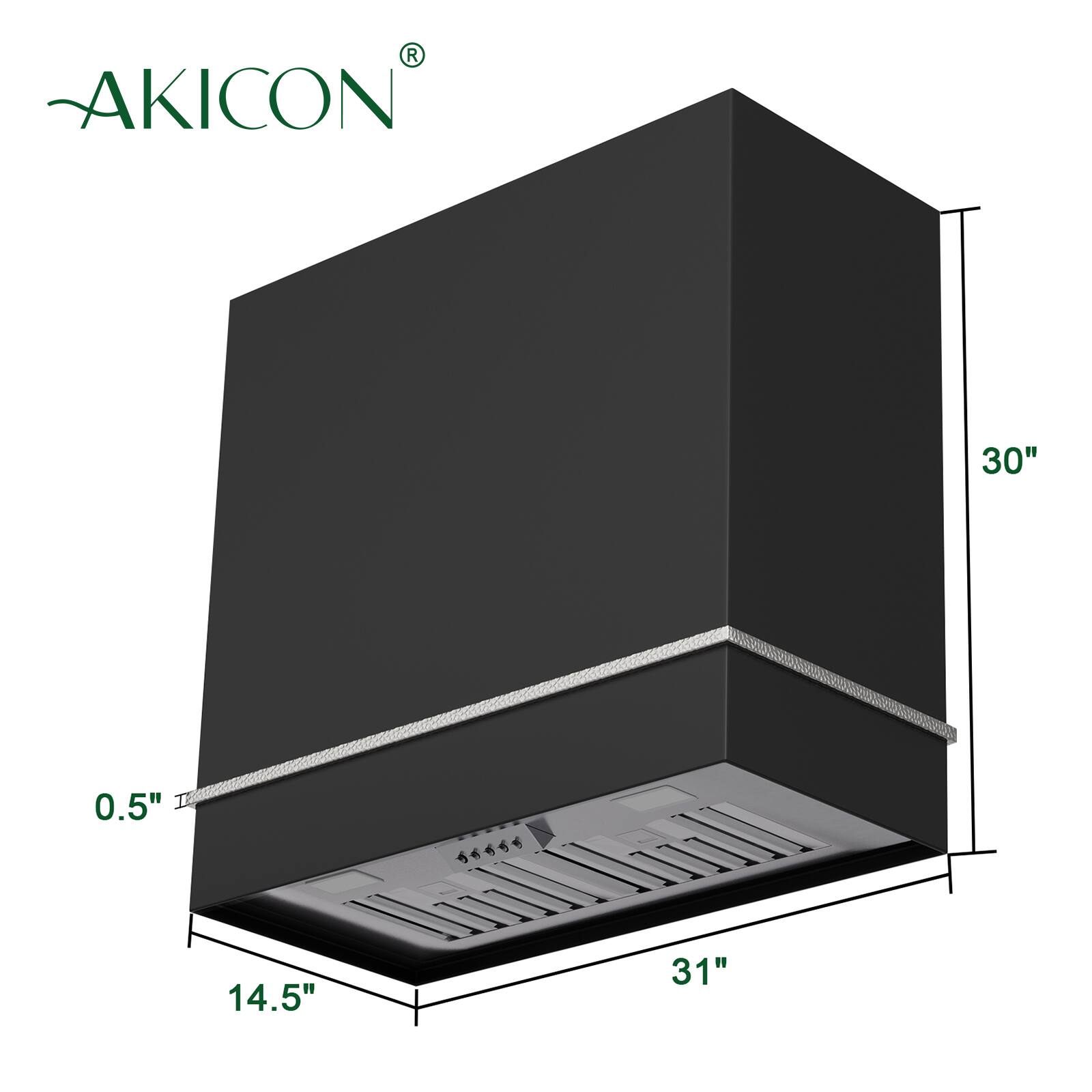 AKICON  
30"  
0.5"  
14.5"  
31"
