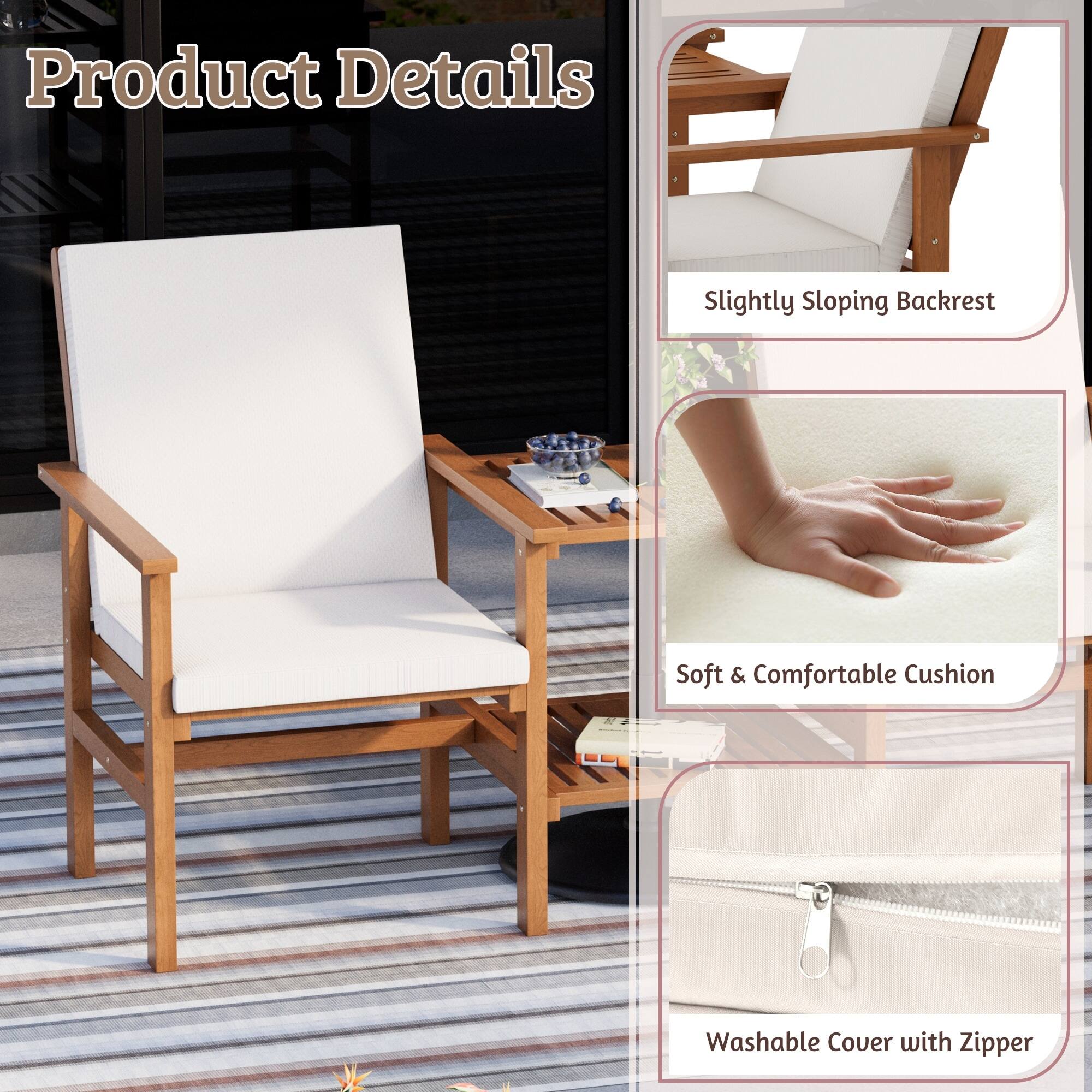 Product Details

- Slightly Sloping Backrest
- Soft & Comfortable Cushion
- Washable Cover with Zipper