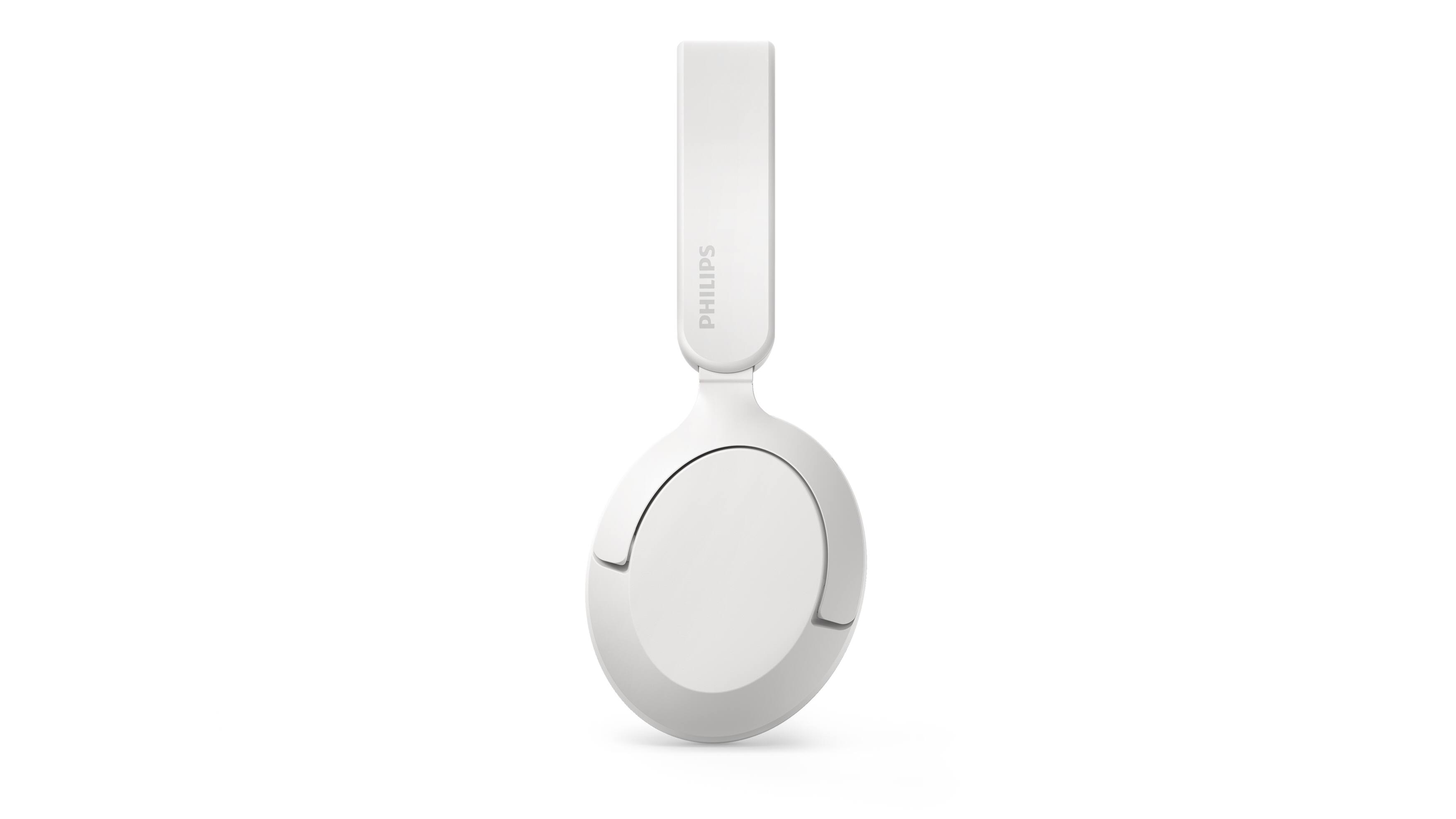 Left. Philips - TAH6000 Wireless Over-Ear Bluetooth Headphones with Adaptive ANC, 80H Playtime (50H ANC), Dynamic Bass - White.