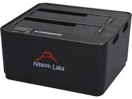 Nippon Labs - NL-ST0022A 2.5" & 3.5" SATA I/II/III USB 3.0 2-Bay Hard Drive Docking Station, Beige