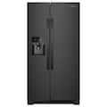 Whirlpool - 36 in. Wide 25 cu. ft. Side-by-Side Refrigerator - Black