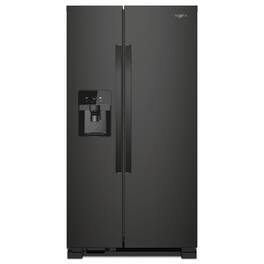 Whirlpool - 25 Cu Ft. Wide Side-by-Side Refrigerator - Black