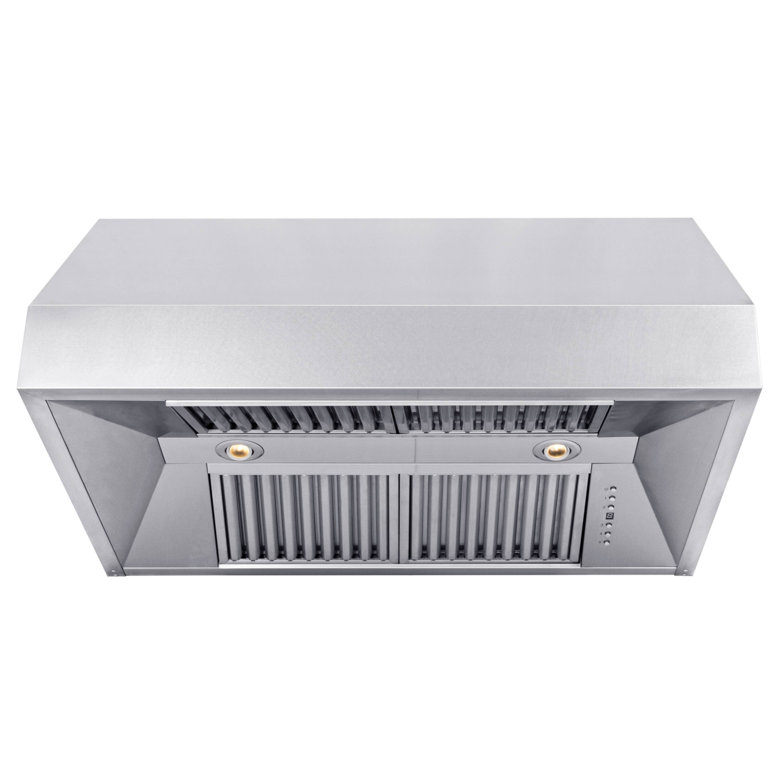 Angle. ZLINE - ZLINE 30 in. Satin Stainless Steel Convertible Vent Under Cabinet Range Hood (8685S-30) - Satin Stainless Steel.