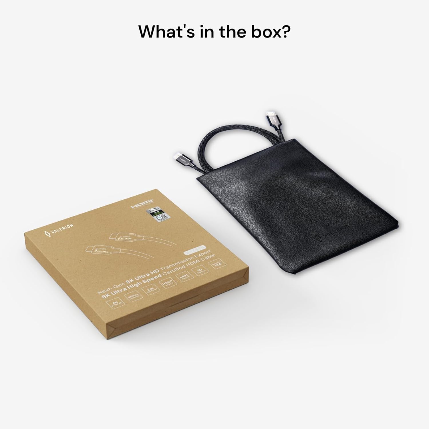 What's in the box?  
Hom VALERION Expert Cable Transmission HOMI HOA Ultra HD Certified NANC M K Speed POCE Gen High Noxt Ultra BK -e