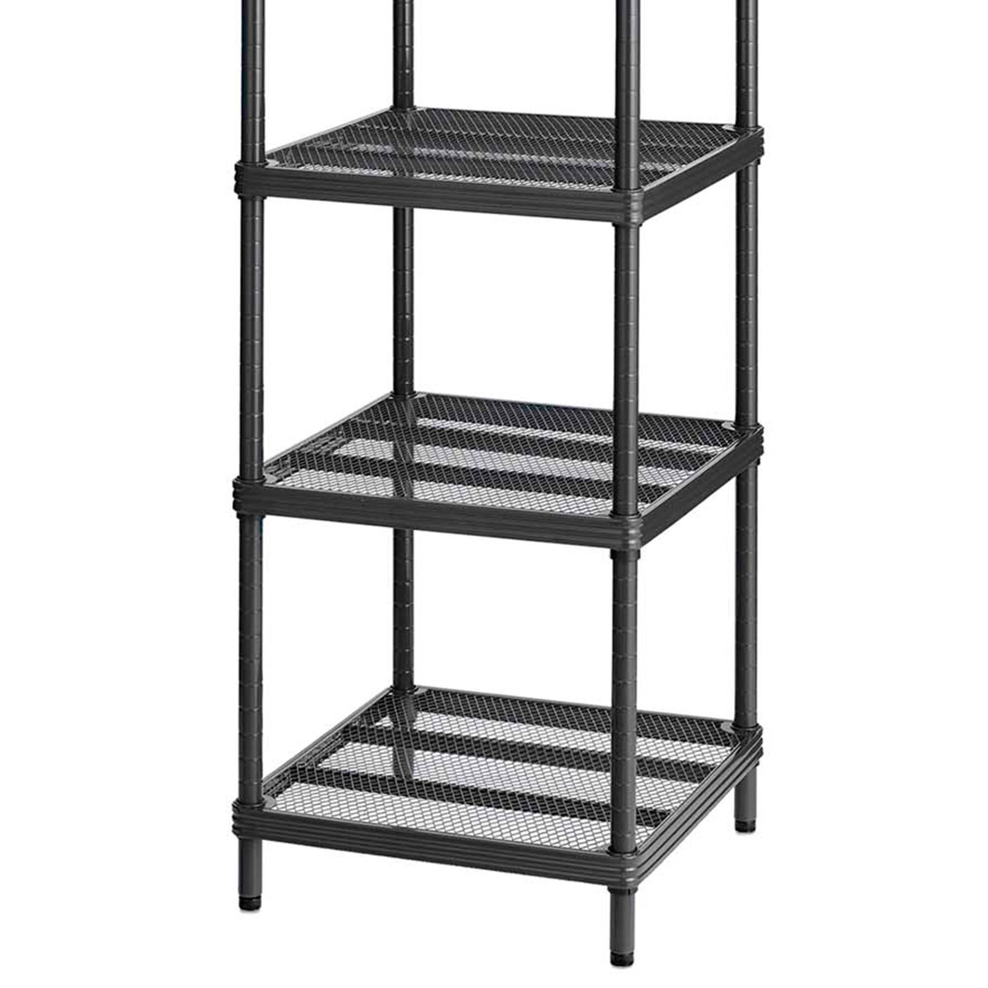 Alt View 8. Design Ideas - Design Ideas MeshWorks 6 Tier Tower Metal Storage Shelving Unit Rack, Black - Black.