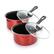 Alt View 2. Gibson - Gibson Everyday Cardinal 7 Piece Nonstick Steel Cookware Set in Red - Red.
