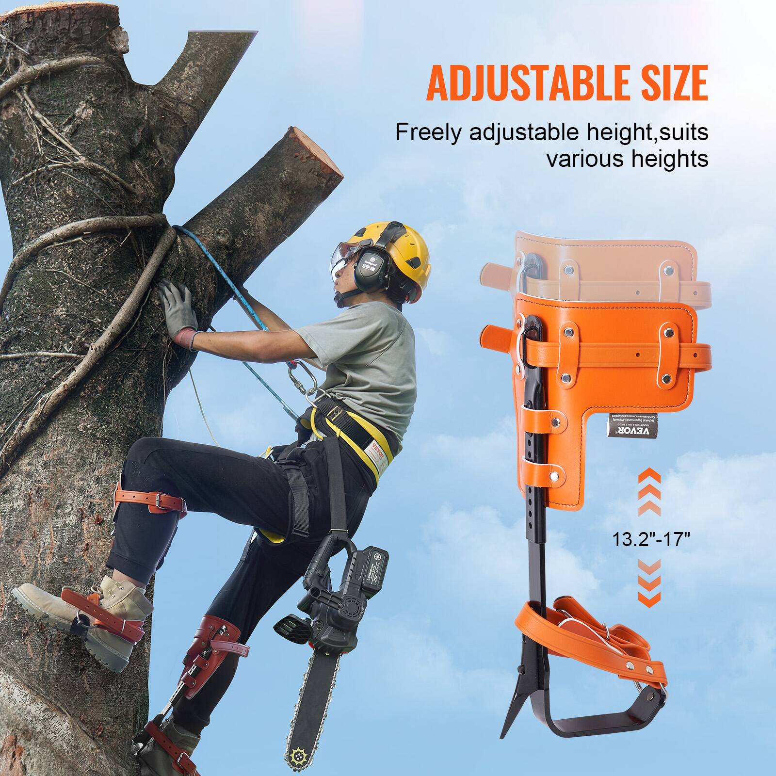 ADJUSTABLE SIZE  
Freely adjustable height, suits various heights  
13.2"-17"
