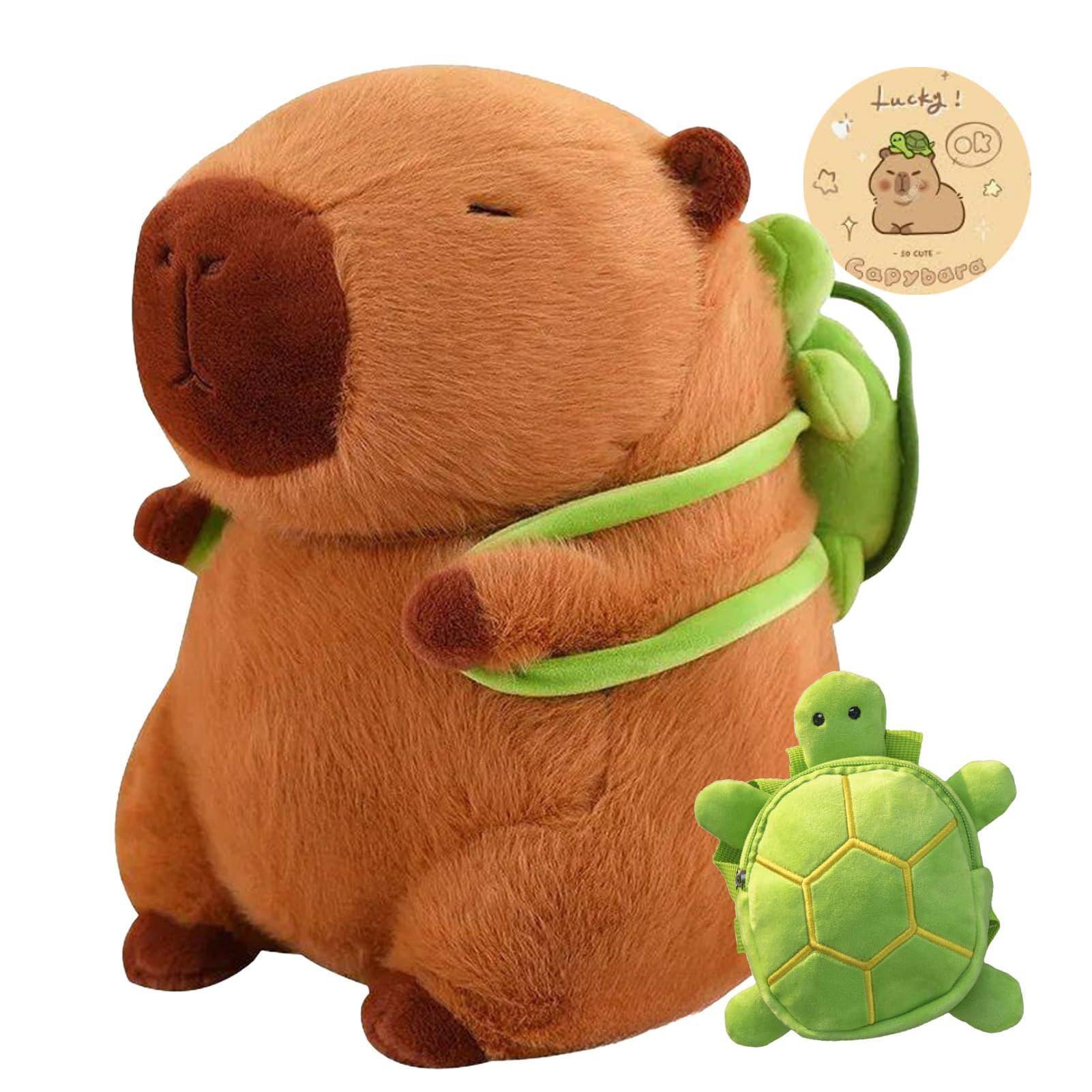 Pacoar Cade - Capybara Plush With Turtle Backpack Doll Stuffed Birthday Gifts Party Decoration Cute For Fans - Default